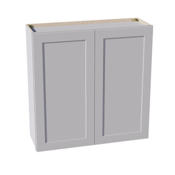 HA-W3636: Ash Gray Shaker 36"W x 36"H 2 Doors & 2 Shelves Standard Wall Cabinet