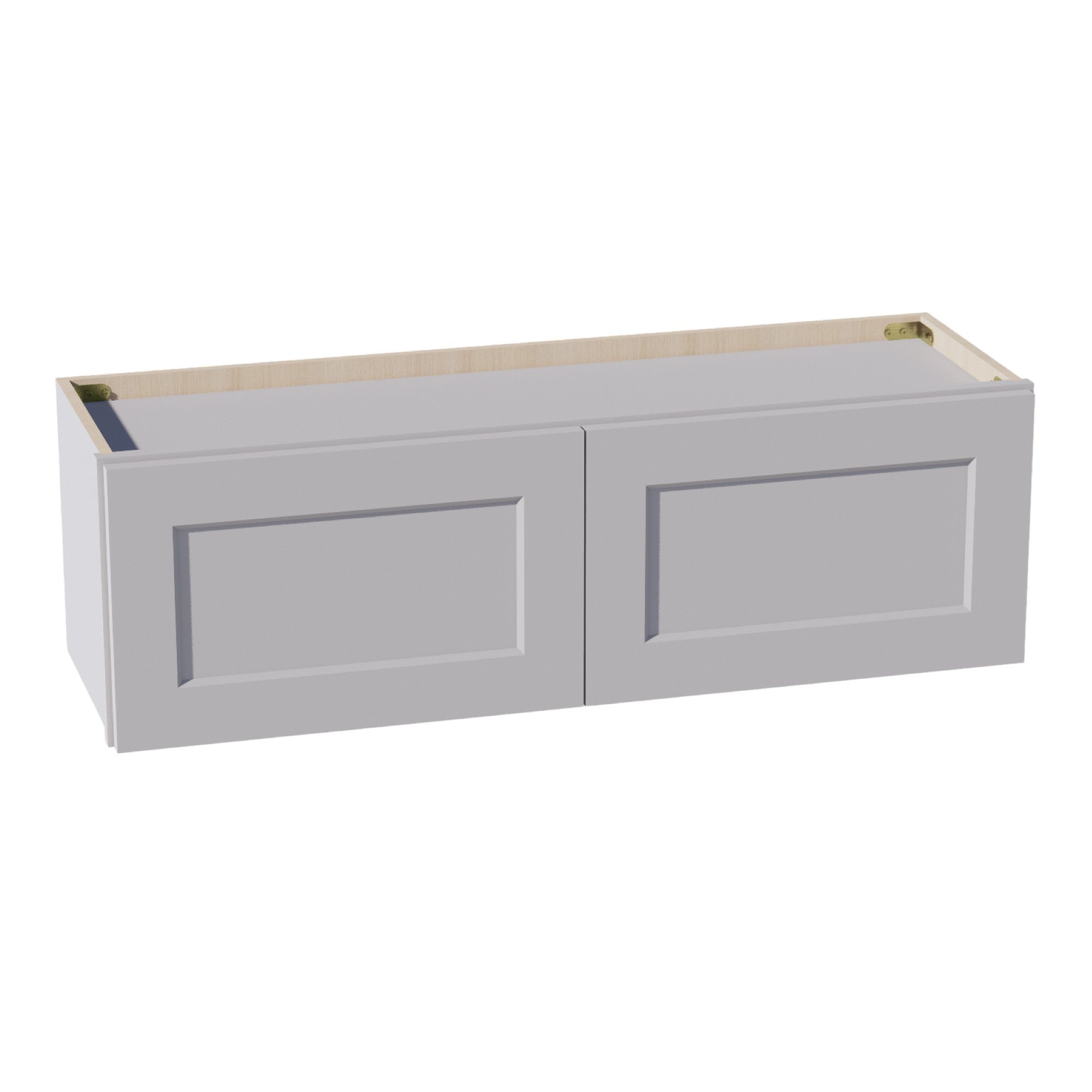 HA-W3912: Ash Gray Shaker 39"W x 12"H 2 Doors Standard Wall Bridge Cabinet