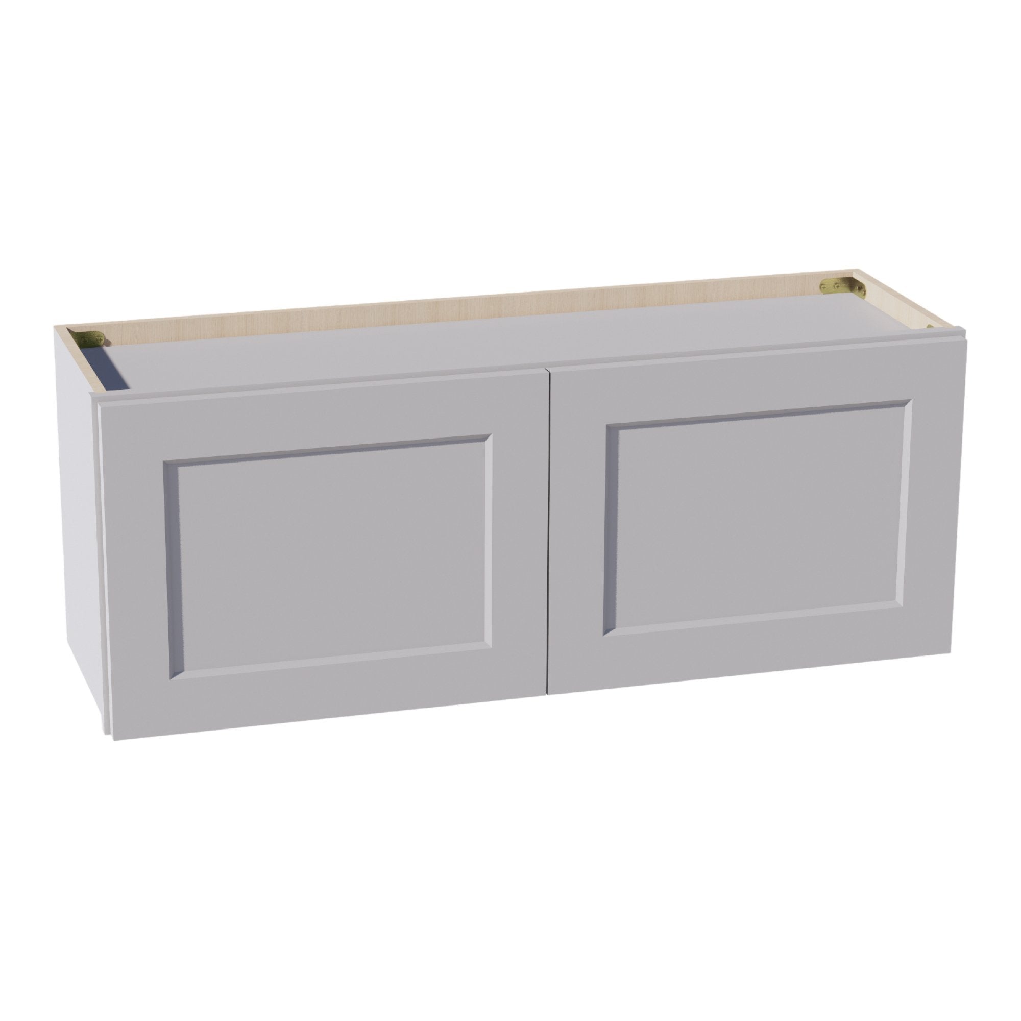 HA-W3915: Ash Gray Shaker 39"W x 15"H 2 Doors Standard Wall Bridge Cabinet