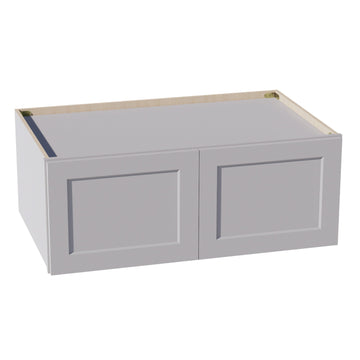HA-W391524: Ash Gray Shaker 39"W x 15"H x 24"D 2 Doors Standard Bridge Wall Cabinet