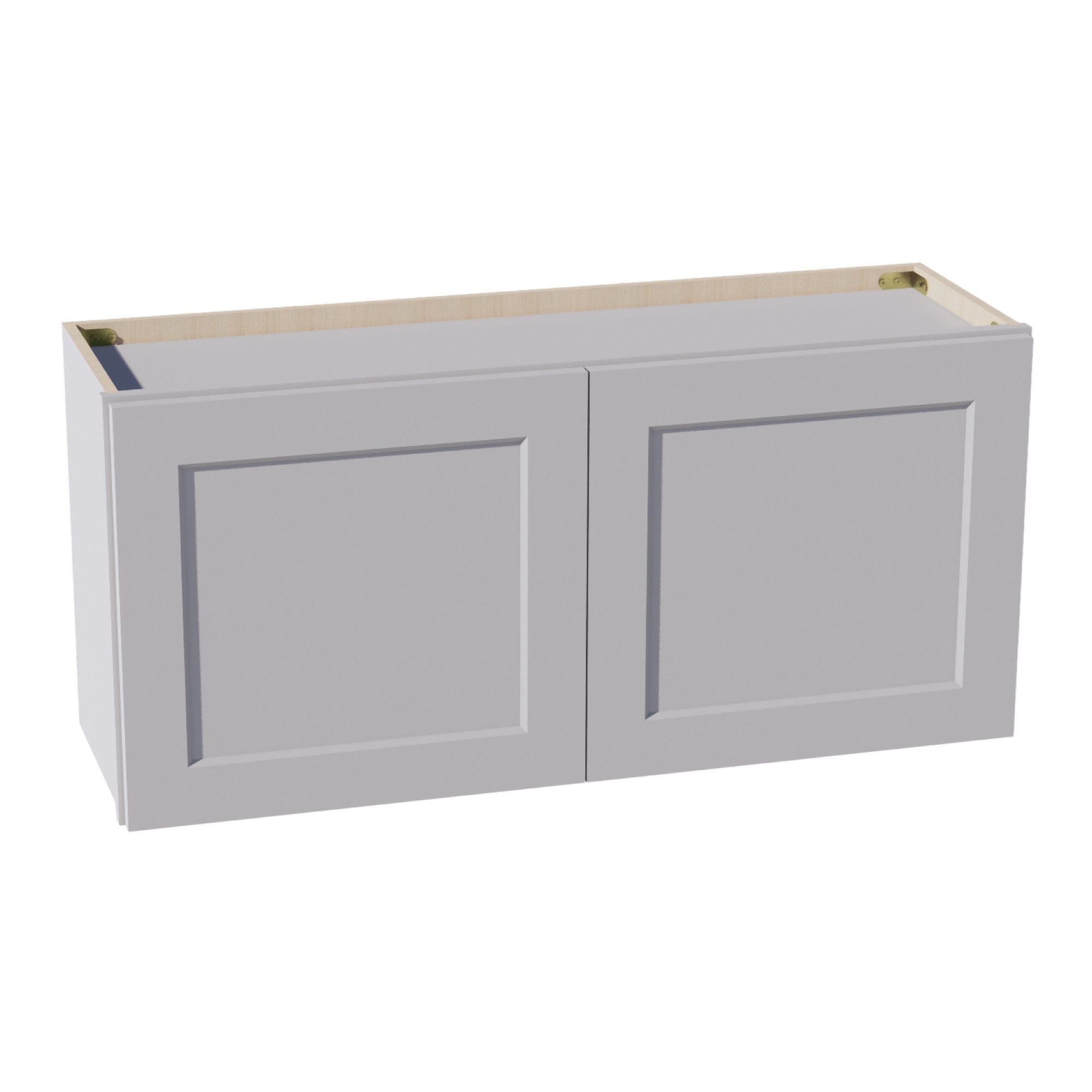 HA-W3918: Ash Gray Shaker 39"W x 18"H 2 Doors Standard Wall Bridge Cabinet