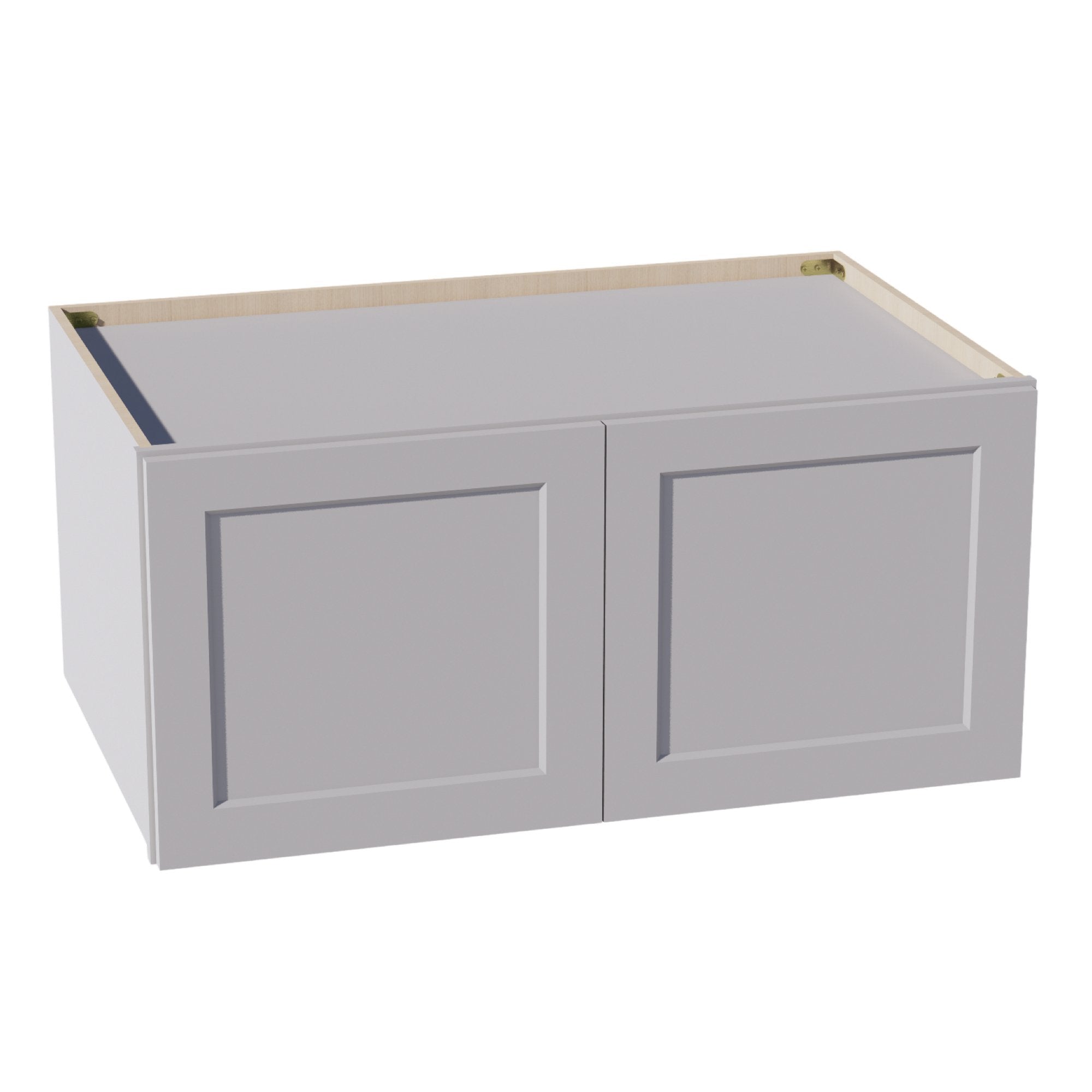 HA-W391824: Ash Gray Shaker 39"W x 18"H x 24"D 2 Doors Standard Bridge Wall Cabinet