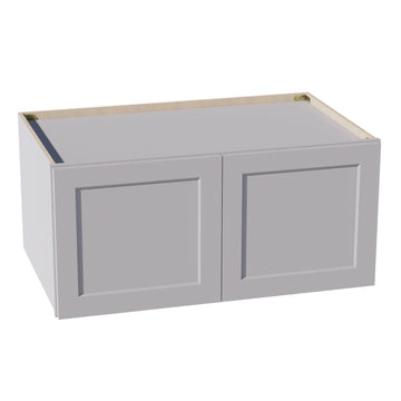 HA-W391824: Ash Gray Shaker 39"W x 18"H x 24"D 2 Doors Standard Bridge Wall Cabinet