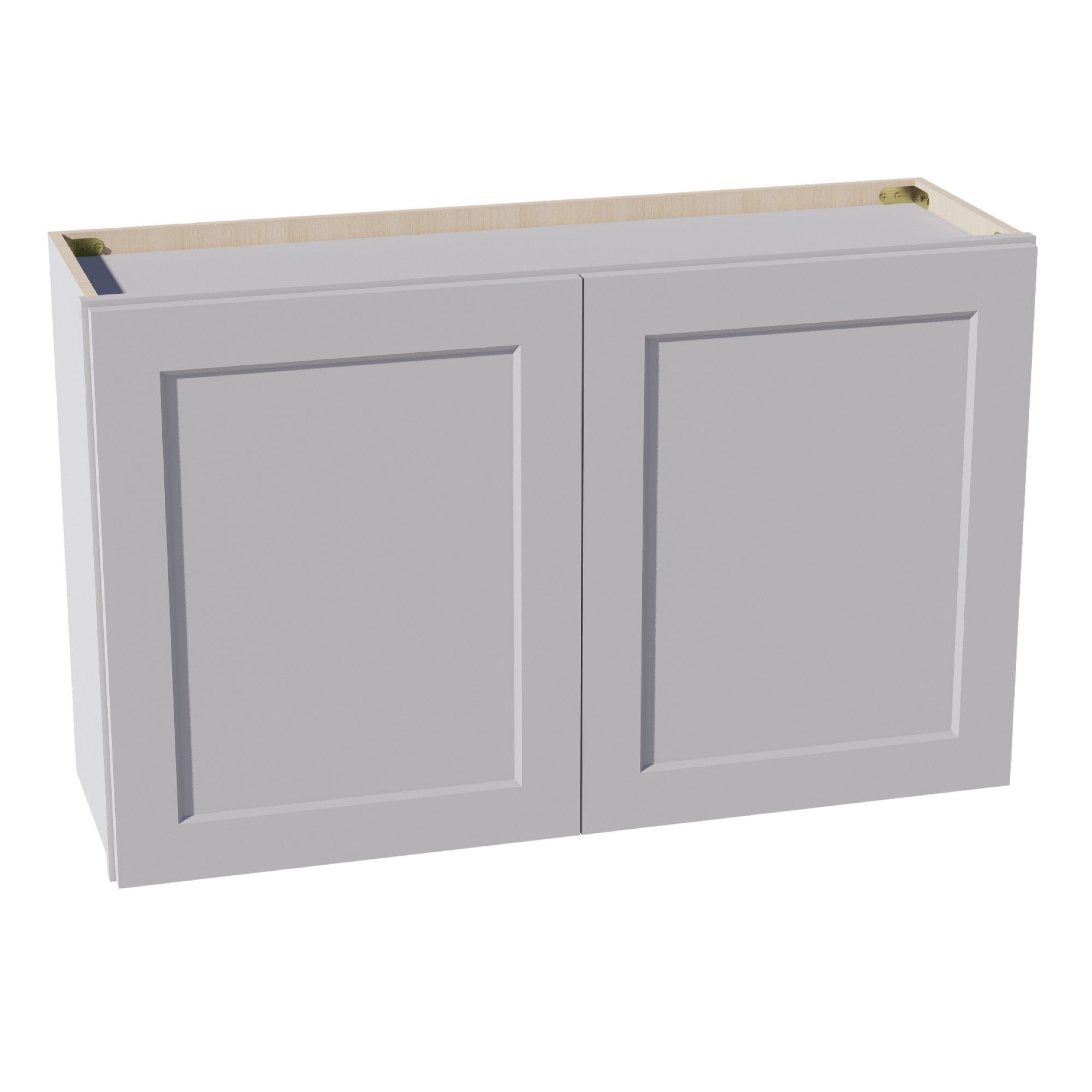 HA-W3924: Ash Gray Shaker 39"W x 24"H 2 Doors Standard Wall Bridge Cabinet