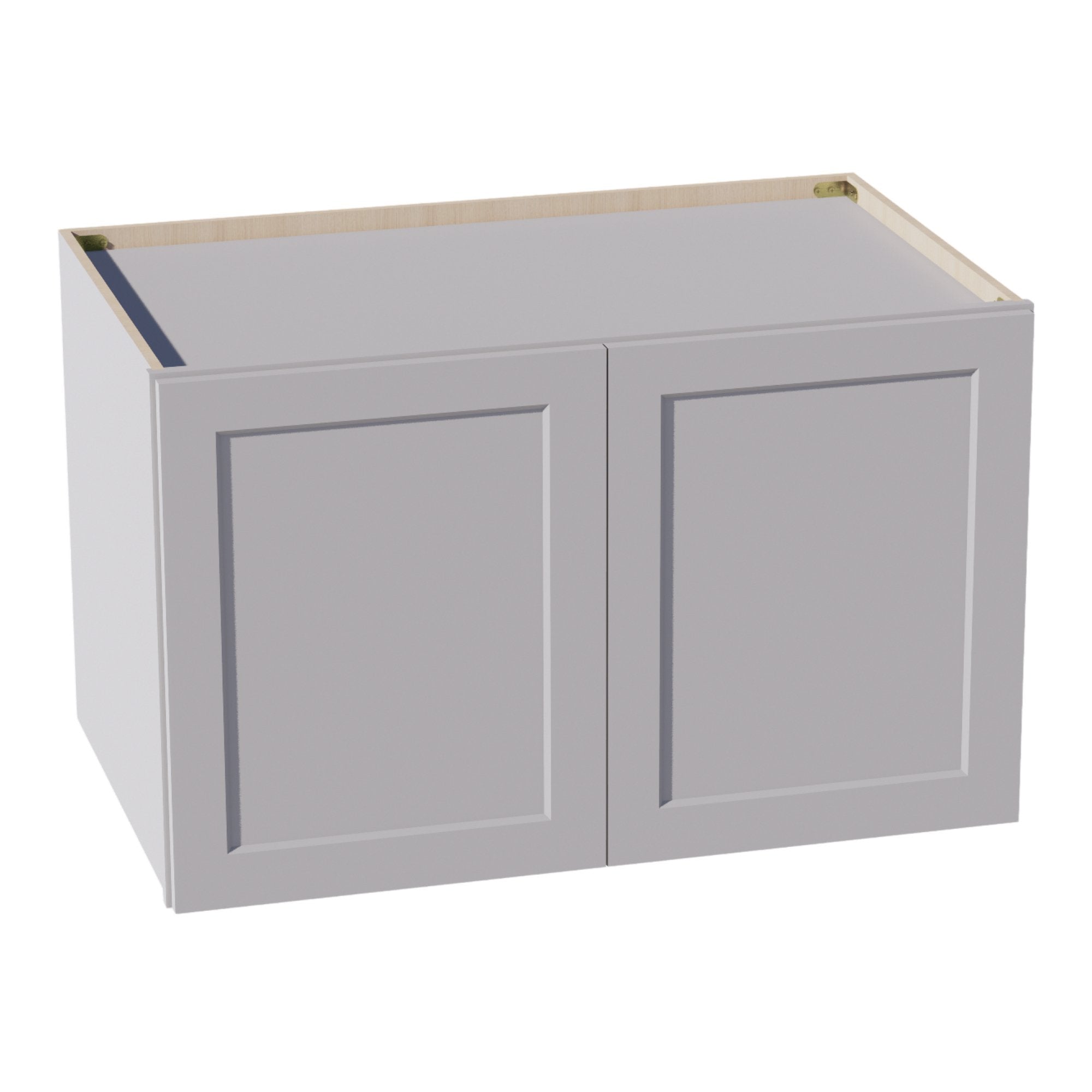 HA-W392424: Ash Gray Shaker 39"W x 24"H x 24"D 2 Doors & 1 Shelf Standard Bridge Wall Cabinet