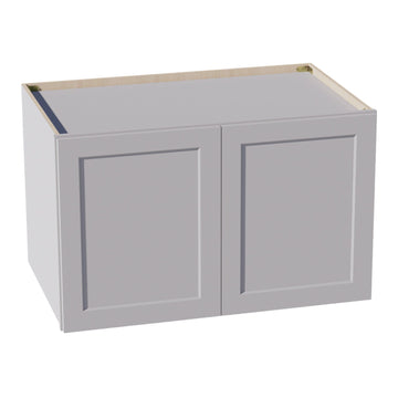 HA-W392424: Ash Gray Shaker 39"W x 24"H x 24"D 2 Doors & 1 Shelf Standard Bridge Wall Cabinet