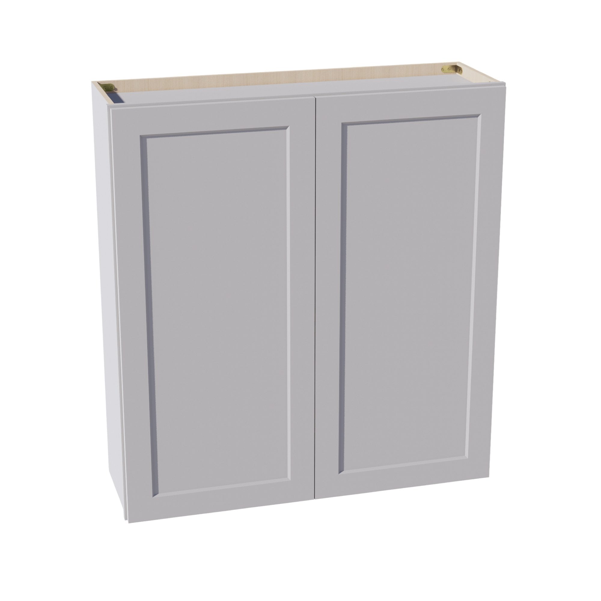 HA-W3942: Ash Gray Shaker 39"W x 42"H 2 Doors & 3 Shelves Standard Wall Cabinet