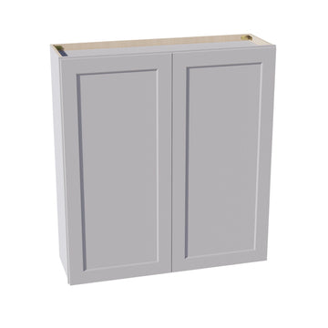 HA-W3942: Ash Gray Shaker 39"W x 42"H 2 Doors & 3 Shelves Standard Wall Cabinet