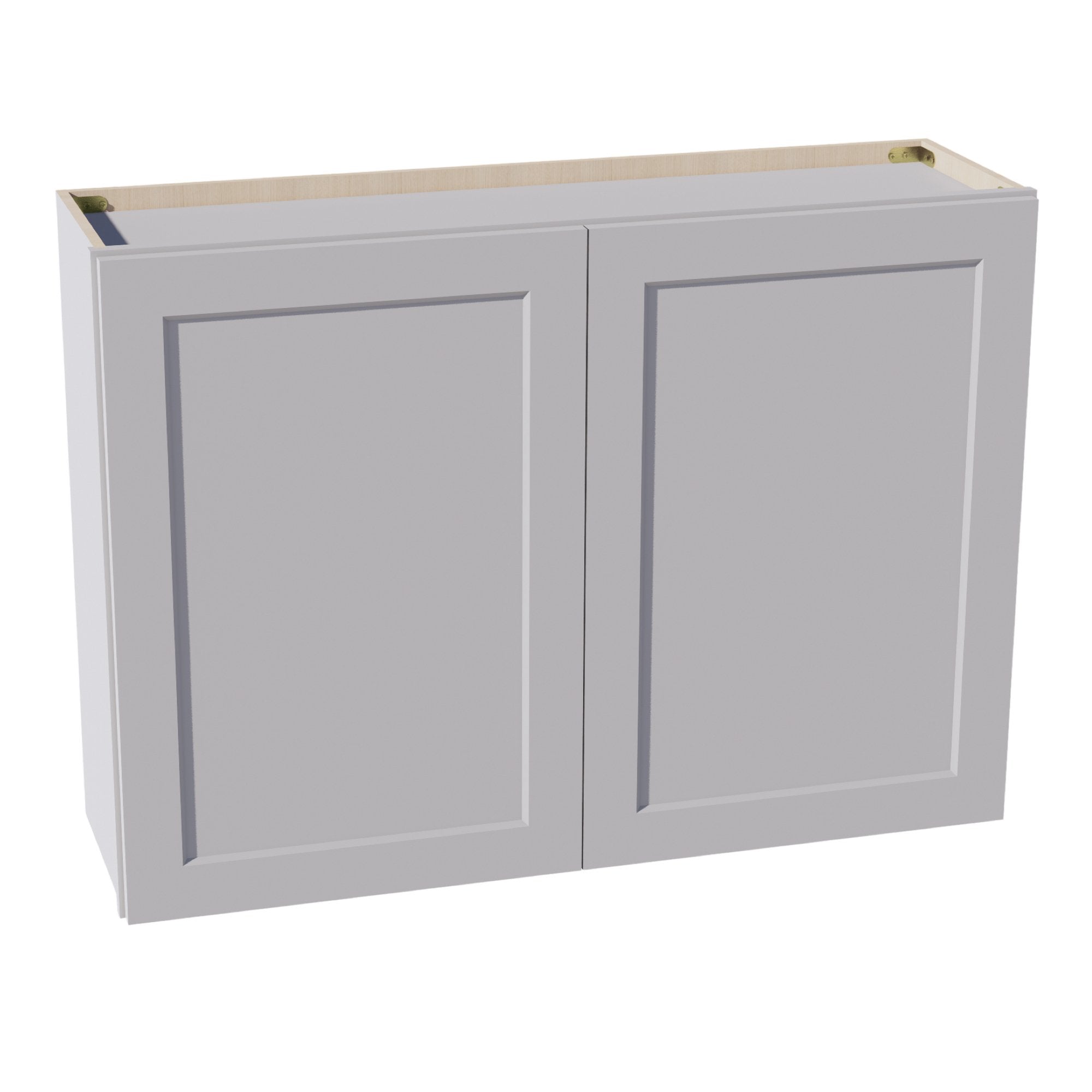 HA-W4230: Ash Gray Shaker 42"W x 30"H 2 Doors & 2 Shelves Standard Wall Cabinet