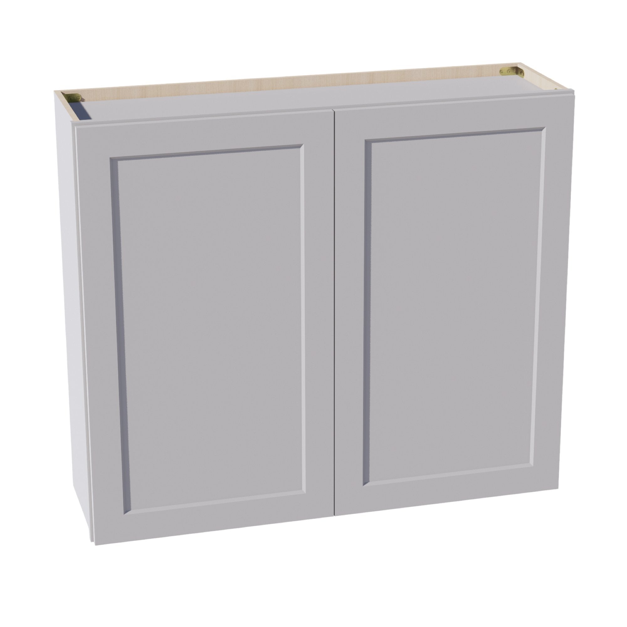 HA-W4236: Ash Gray Shaker 42"W x 36"H 2 Doors & 2 Shelves Standard Wall Cabinet