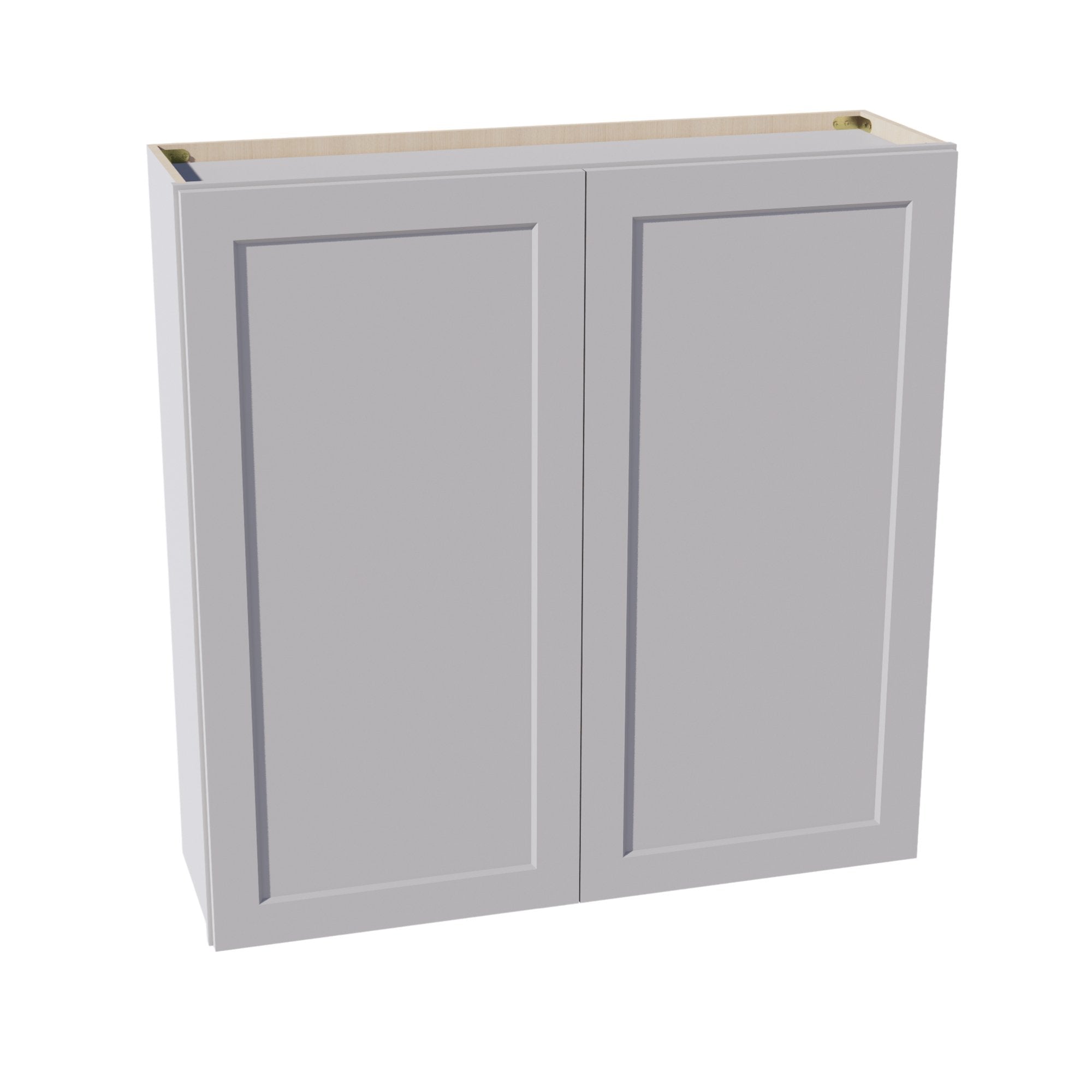 HA-W4242: Ash Gray Shaker 42"W x 42"H 2 Doors & 3 Shelves Standard Wall Cabinet