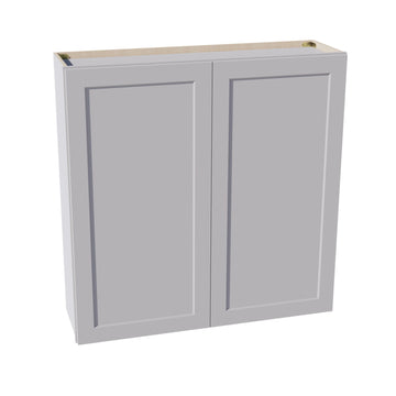HA-W4242: Ash Gray Shaker 42"W x 42"H 2 Doors & 3 Shelves Standard Wall Cabinet