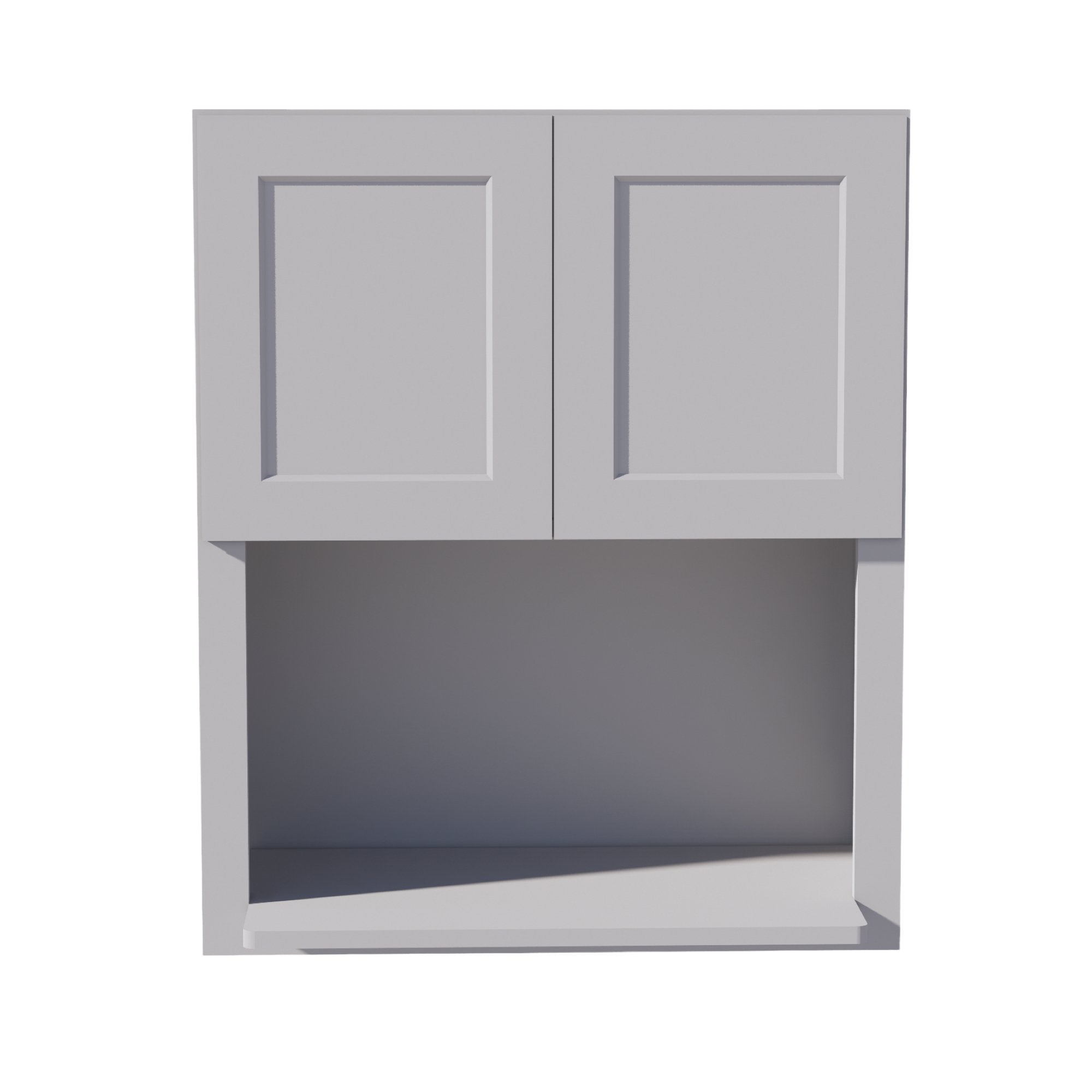 HA-WM3036: Ash Gray Shaker 30"W x 36"H 2 Doors Wall Built-in Microwave Cabinets