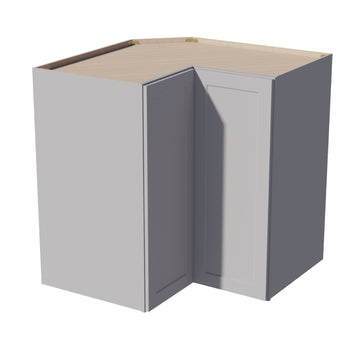 HA-WPC2442: Ash Gray Shaker 24"W x 42"H 1 Door & 3 Shelves Pie Cut Wall Corner Cabinet