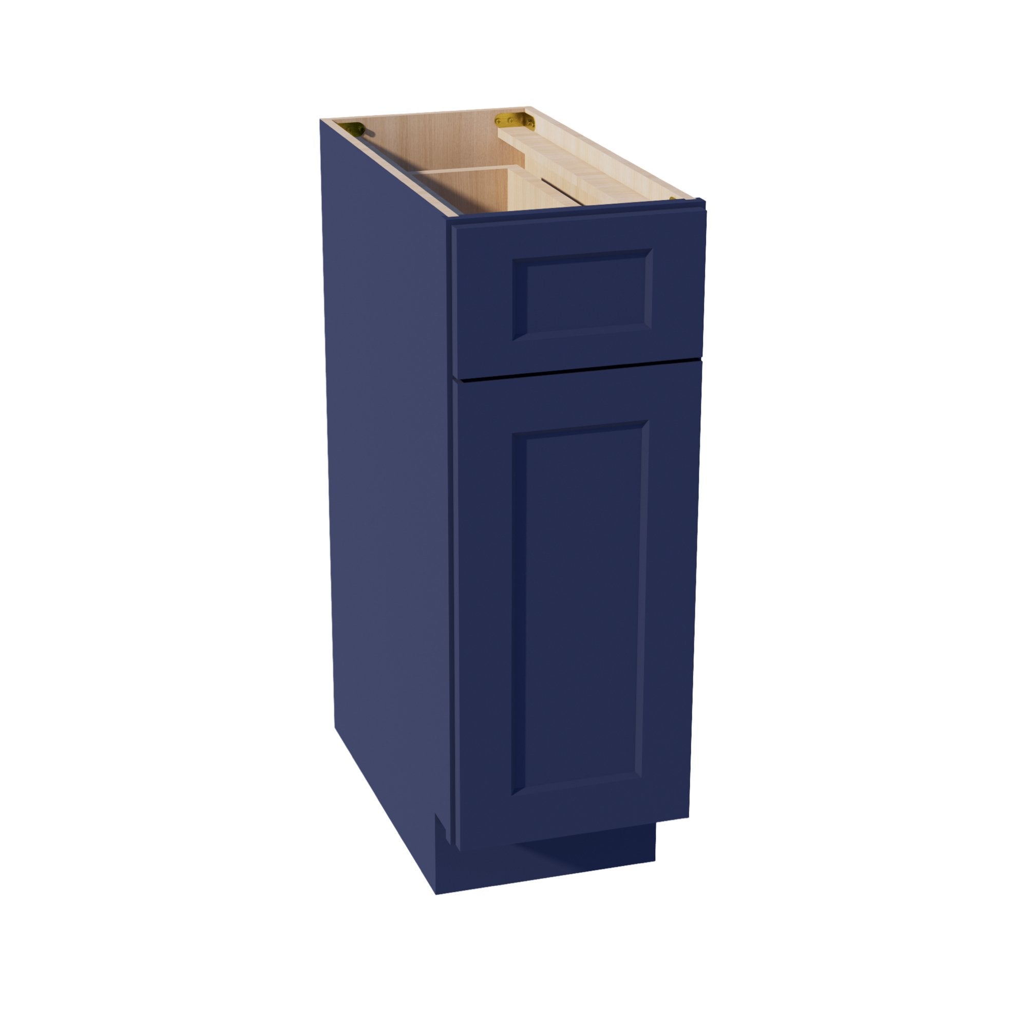 HB-B12: Indigo Blue Shaker 12"  1 Drawer 1 Door Standard Base Cabinet