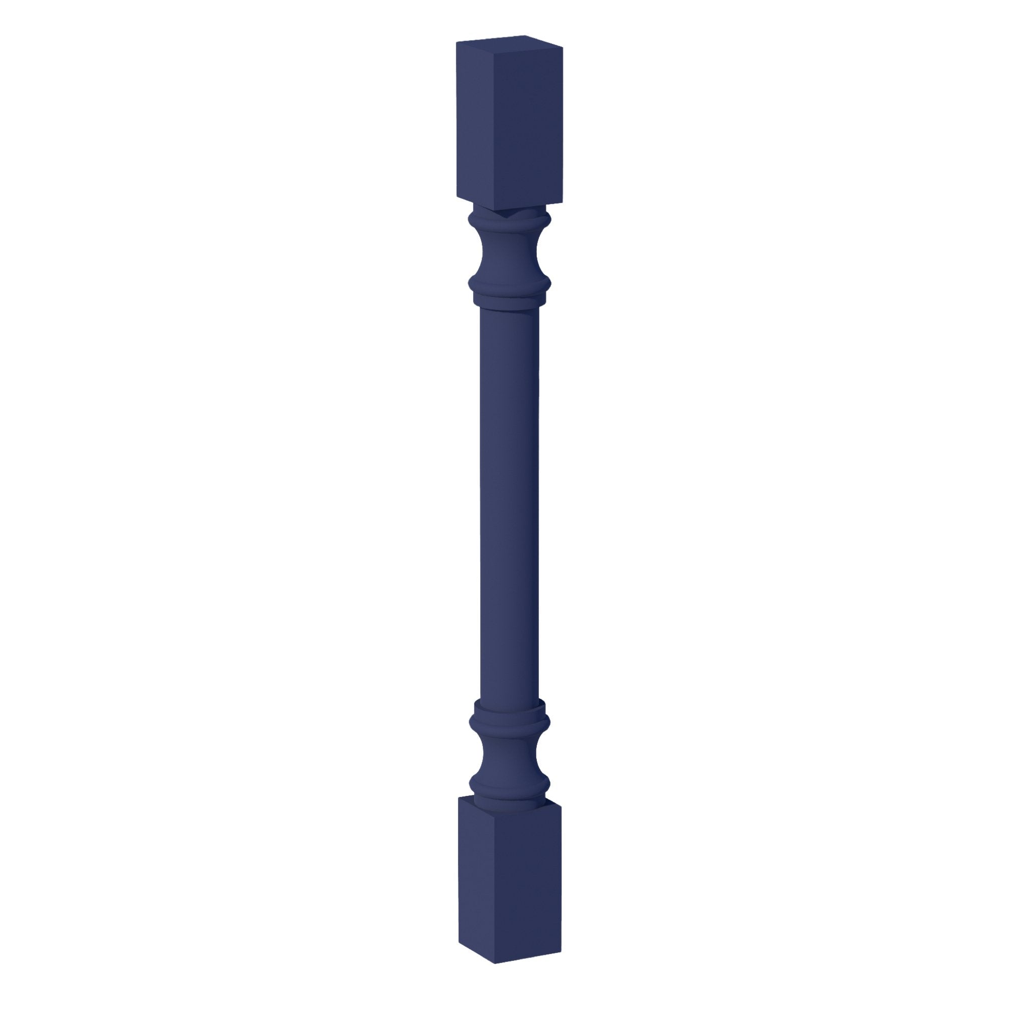 HB-RP336: Indigo Blue Shaker 03"W x 36"H x 03"D Round Roman Pillar