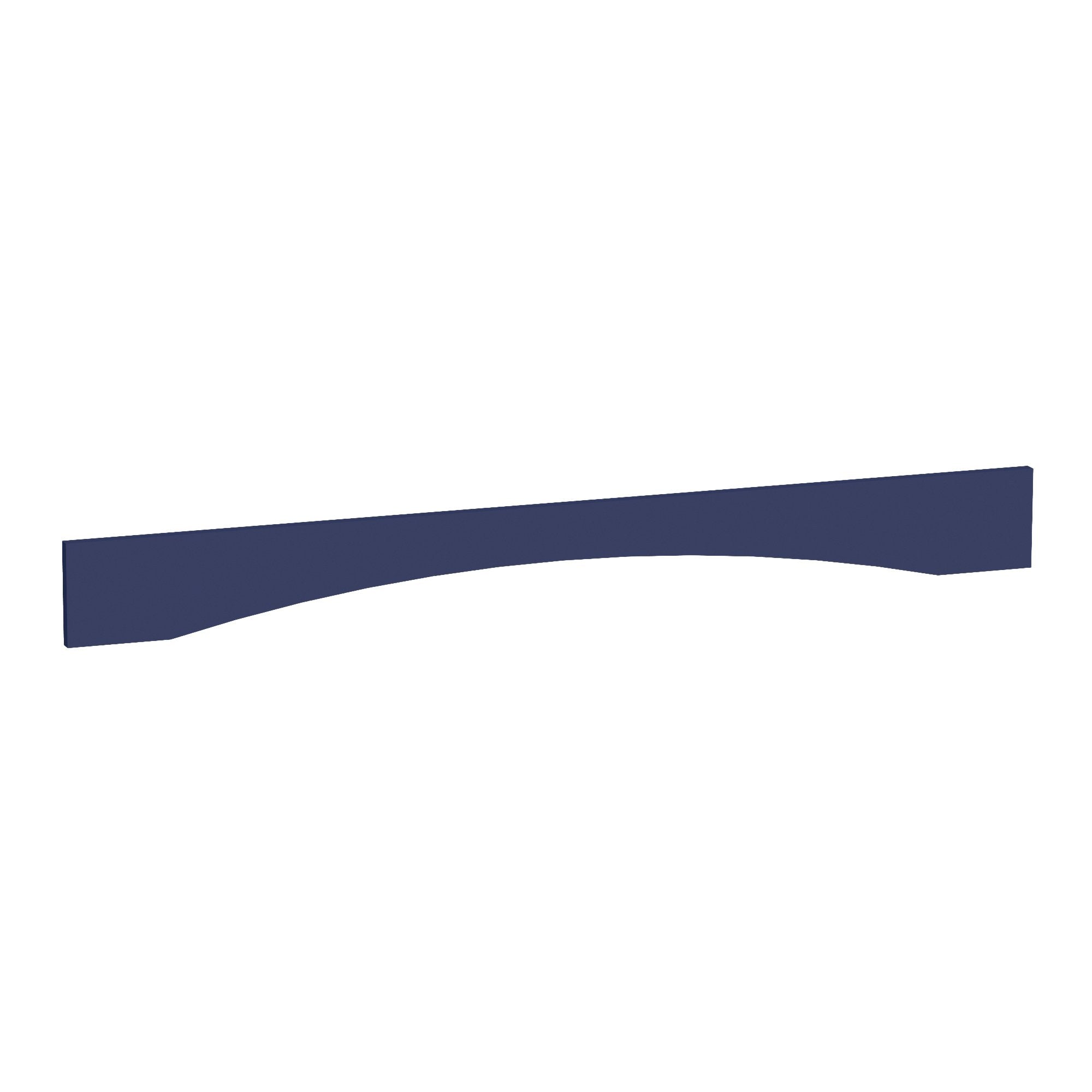 HB-VAR54: Indigo Blue Shaker 54"W x 5-1/2"H x 3/4"D Arched Valance