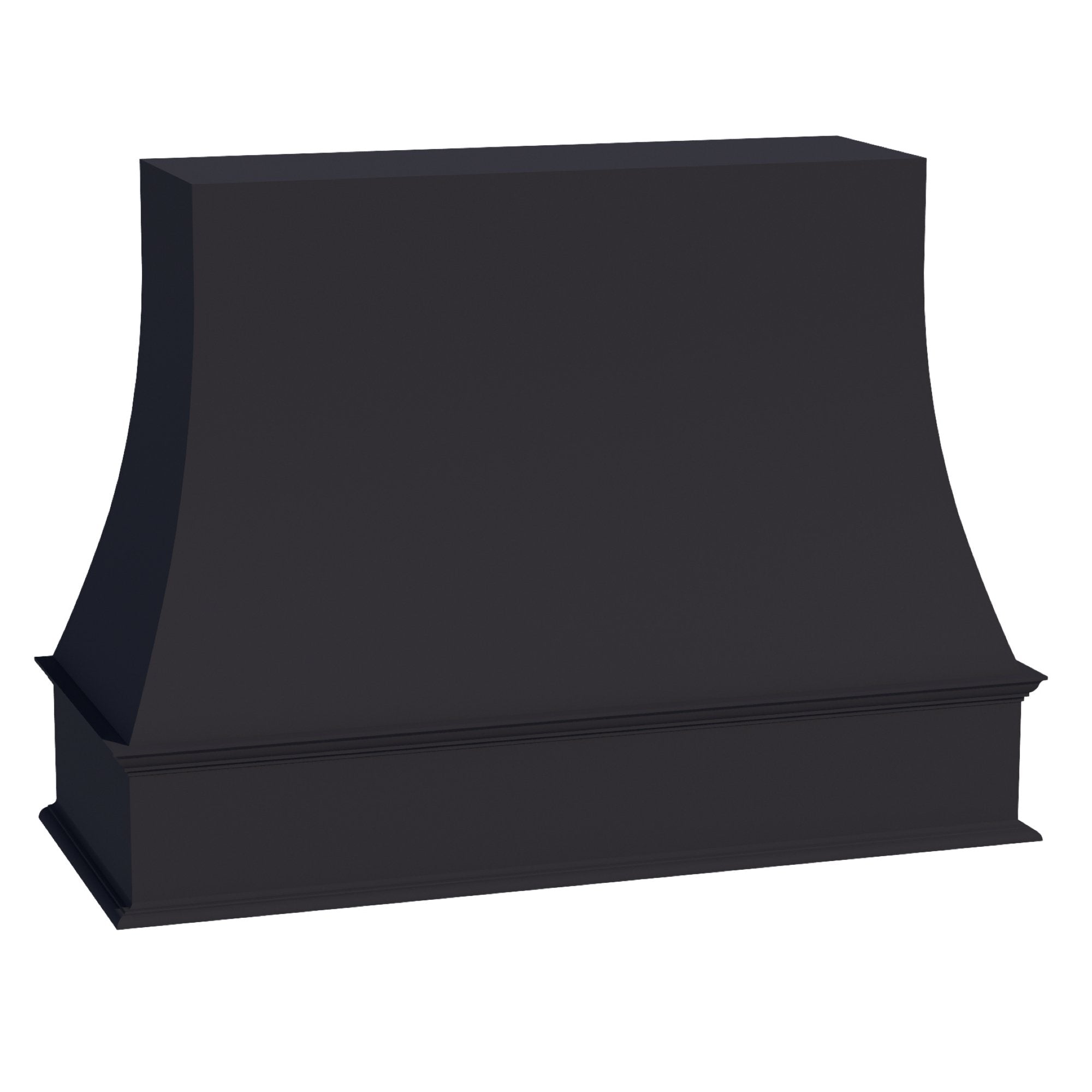 HE-WRH4836: Ebony Black Shaker 48"W x 36"H Wood Wall Mounted Range Hoods