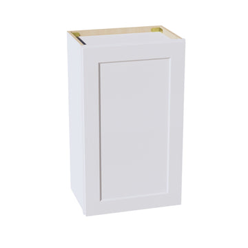 HF-W1830: Frost White Shaker 18"W x 30"H 1 Door & 2 Shelves Standard Wall Cabinet