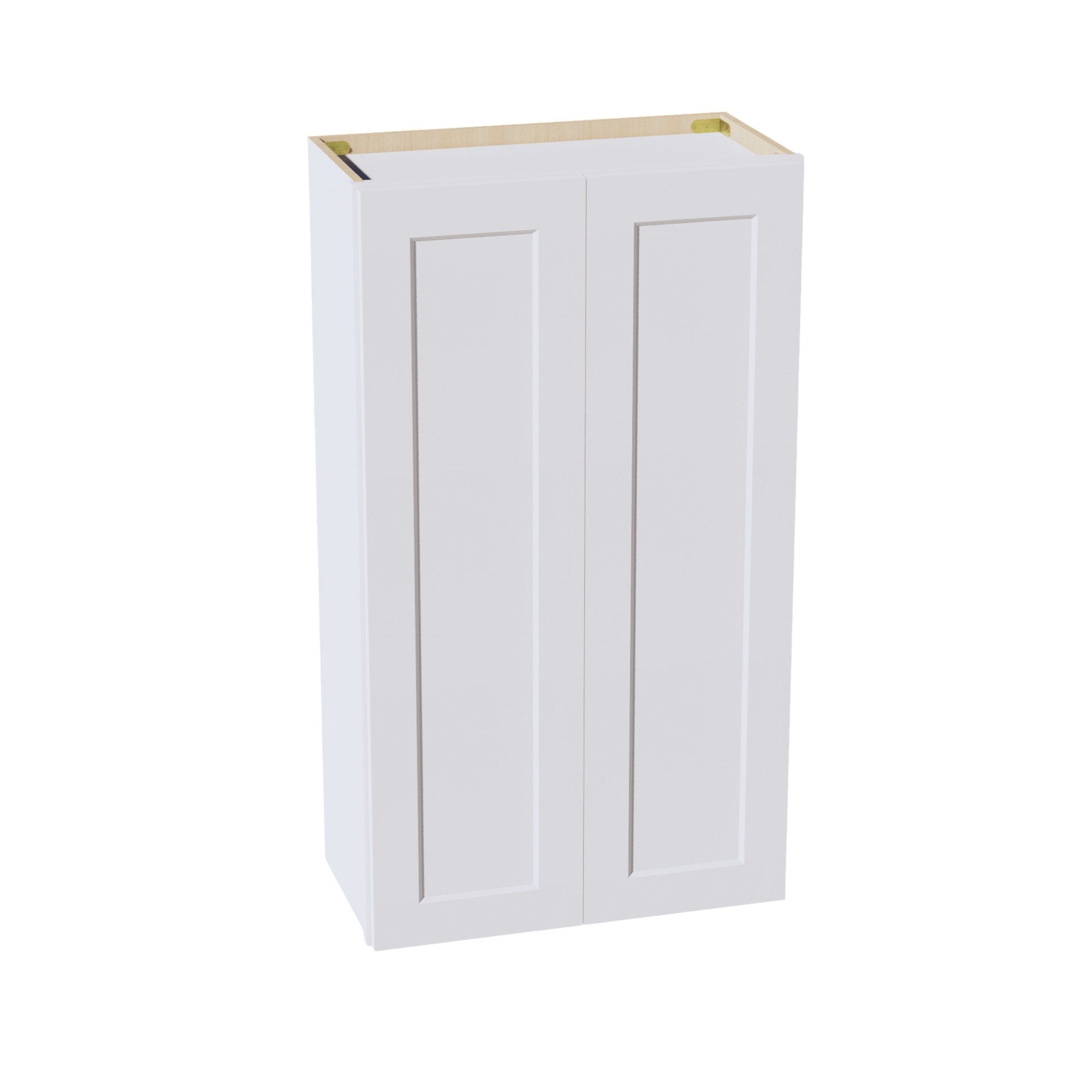 HF-W2442: Frost White Shaker 24"W x 42"H 2 Doors & 3 Shelves Standard Wall Cabinet