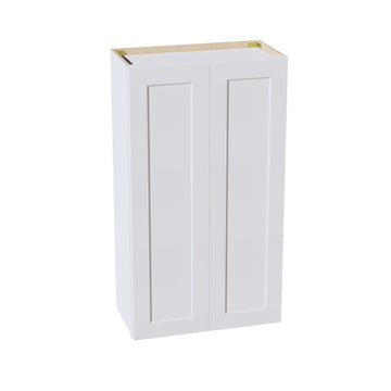 HF-W2442: Frost White Shaker 24"W x 42"H 2 Doors & 3 Shelves Standard Wall Cabinet