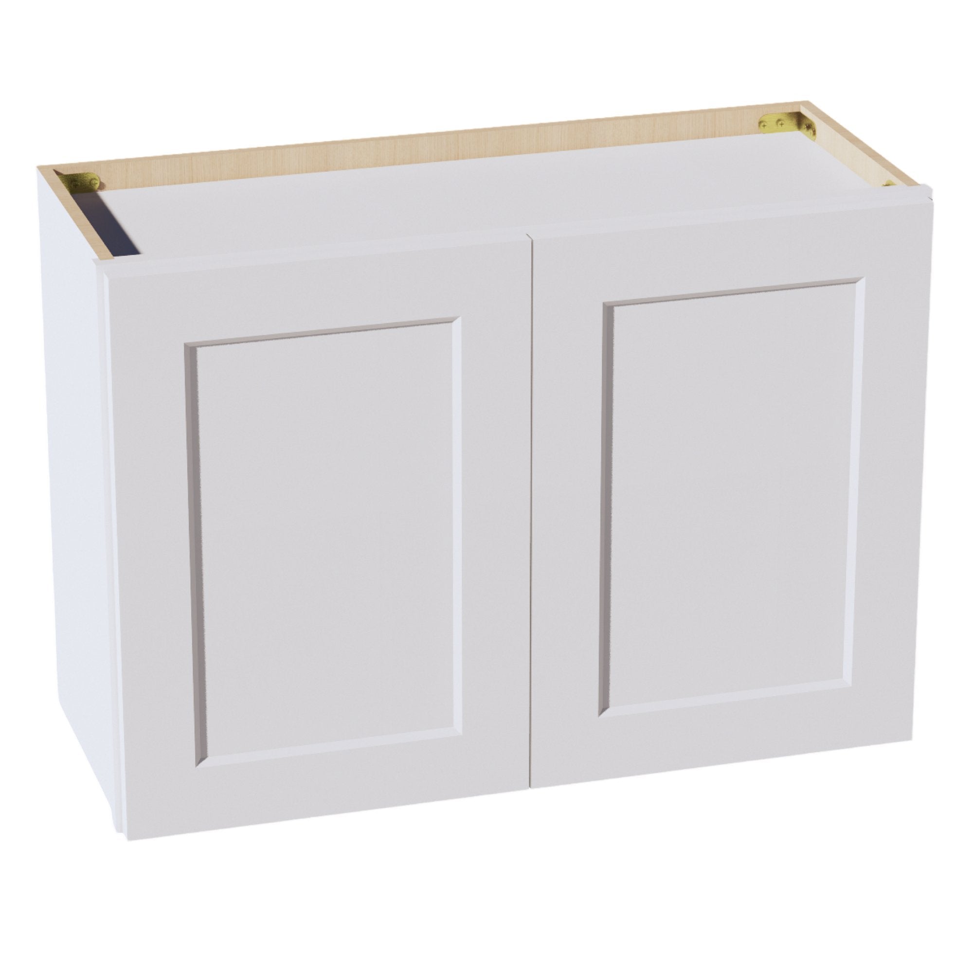 HF-W3021: Frost White Shaker 30"W x 21"H 2 Doors Standard Wall Bridge Cabinet