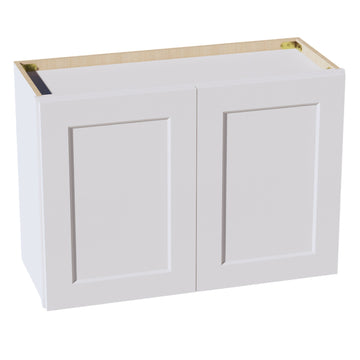 HF-W3021: Frost White Shaker 30"W x 21"H 2 Doors Standard Wall Bridge Cabinet