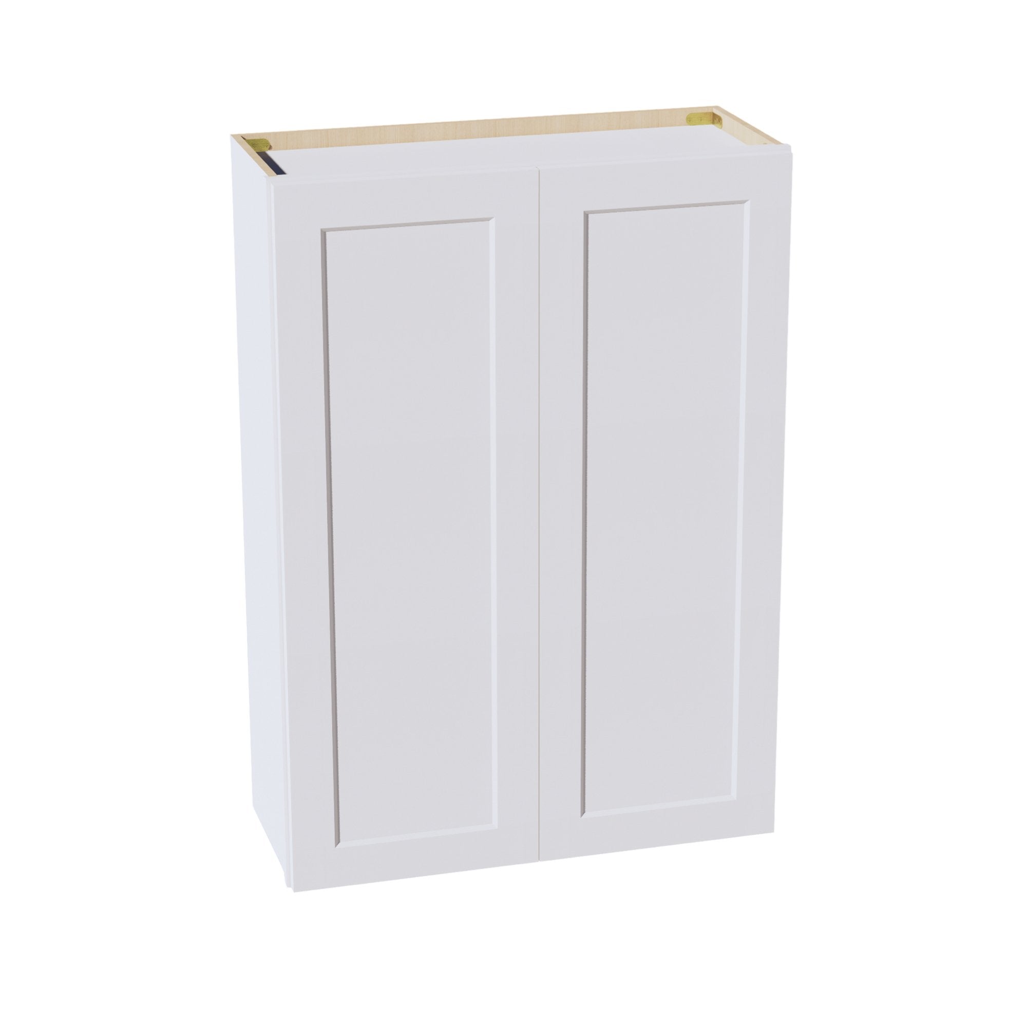 HF-W3042: Frost White Shaker 30"W x 42"H 2 Doors & 3 Shelves Standard Wall Cabinet