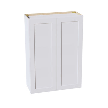 HF-W3042: Frost White Shaker 30"W x 42"H 2 Doors & 3 Shelves Standard Wall Cabinet