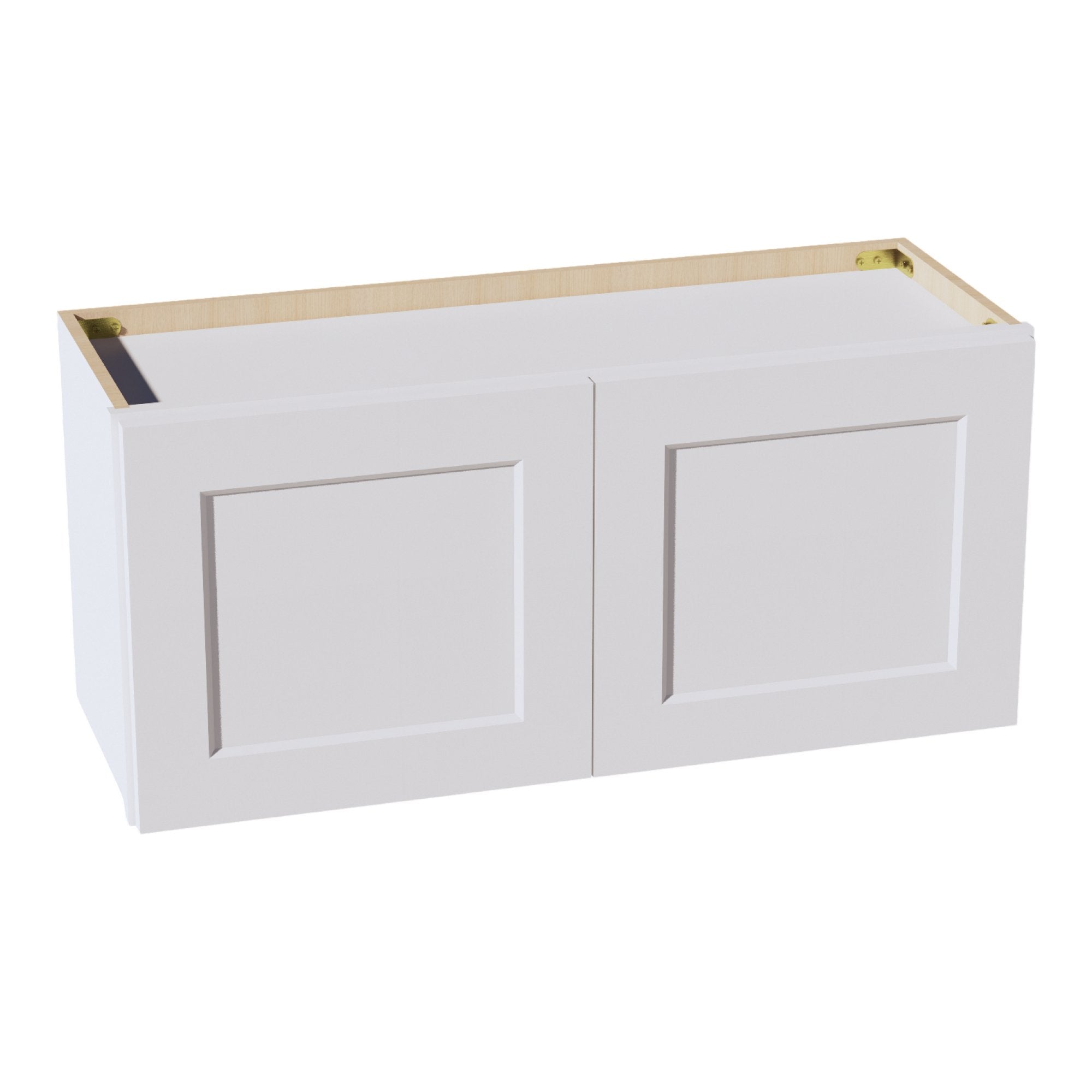 HF-W3315: Frost White Shaker 33"W x 15"H 2 Doors Standard Wall Bridge Cabinet