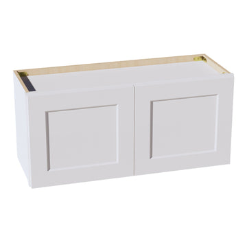 HF-W3315: Frost White Shaker 33"W x 15"H 2 Doors Standard Wall Bridge Cabinet