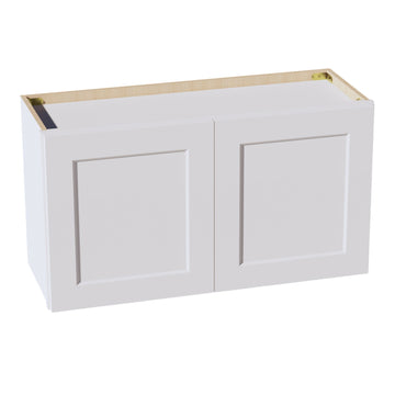 HF-W3318: Frost White Shaker 33"W x 18"H 2 Doors Standard Wall Bridge Cabinet