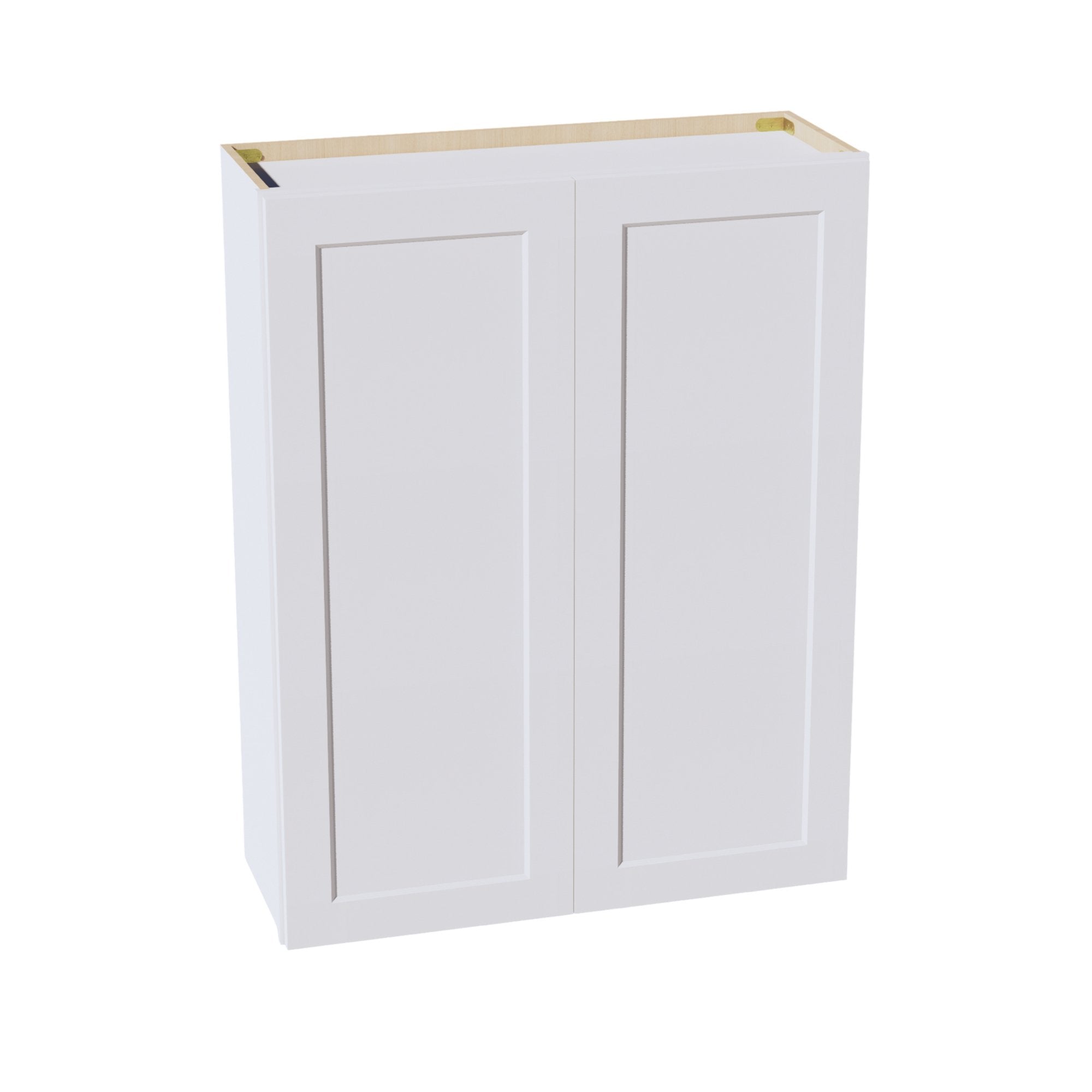 HF-W3342: Frost White Shaker 33"W x 42"H 2 Doors & 3 Shelves Standard Wall Cabinet