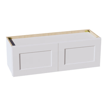 HF-W3612: Frost White Shaker 36"W x 12"H 2 Doors Standard Wall Bridge Cabinet