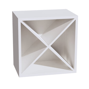 HF-WR1818: Frost White Shaker 18"W x 18"H x 12"D Wall Wine Rack Incl. Shelf
