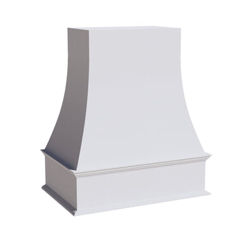 HF-WRH3036: Frost White Shaker 30"W x 36"H Wood Wall Mounted Range Hoods