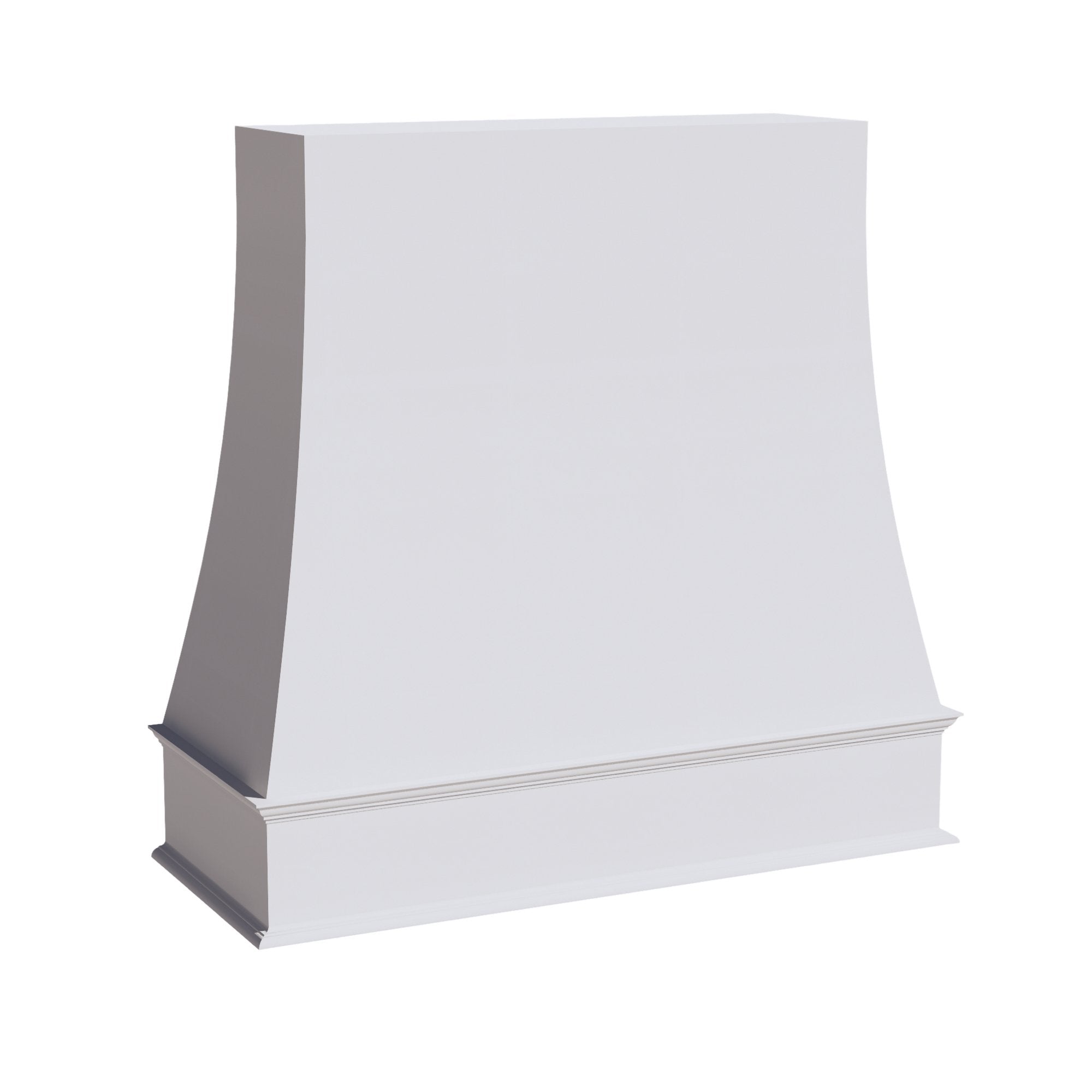 HF-WRH4848: Frost White Shaker 48"W x 48"H Wood Wall Mounted Range Hoods