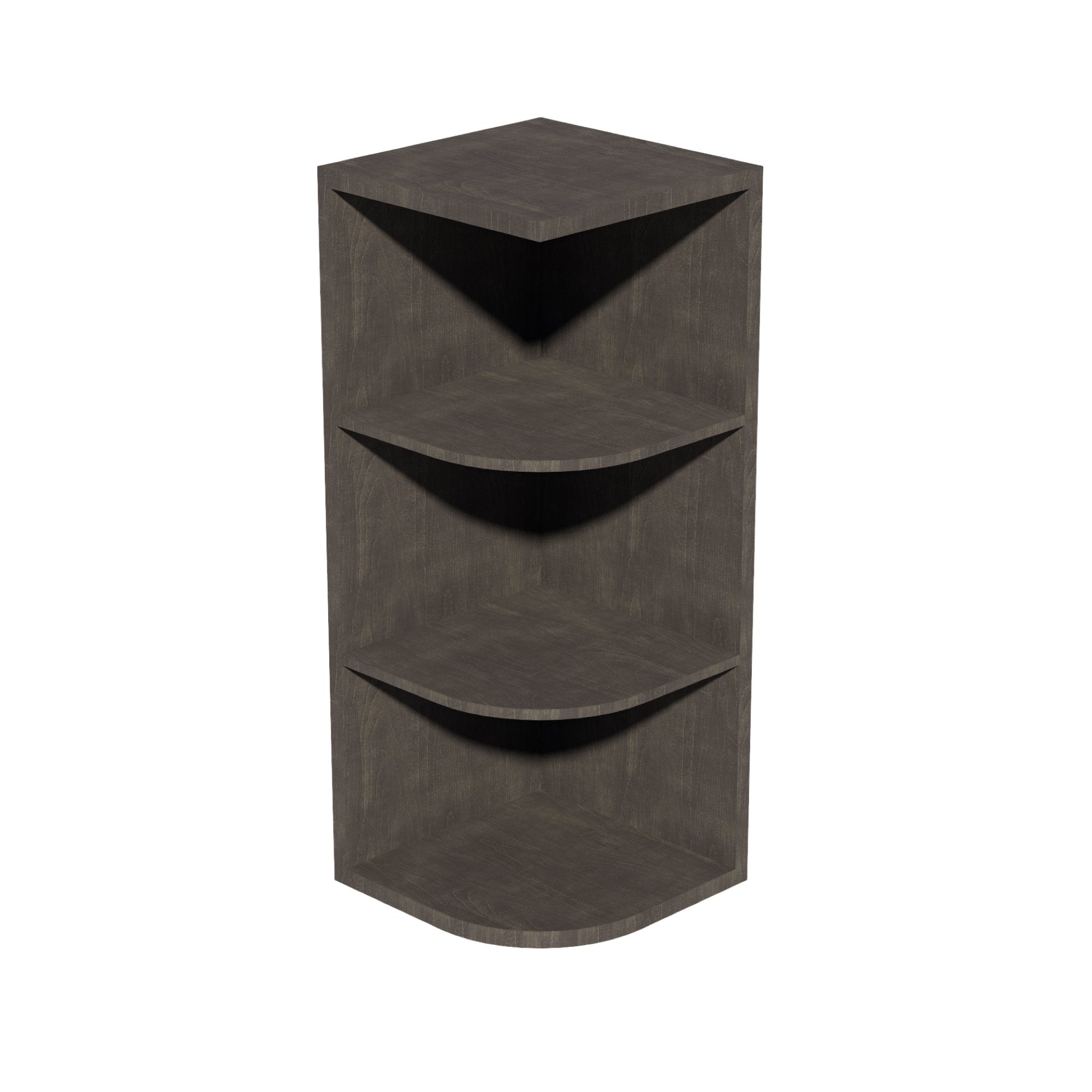 HG-OE1230: Dark Gray Shaker 12"W x 30"H 4 Shelves Wall End Shelf Cabinet