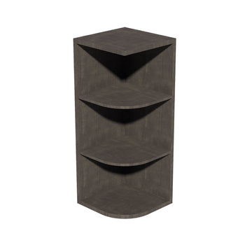 HG-OE1230: Dark Gray Shaker 12"W x 30"H 4 Shelves Wall End Shelf Cabinet