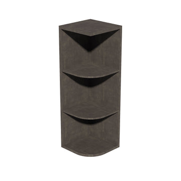 HG-OE1236: Dark Gray Shaker 12"W x 36"H 4 Shelves Wall End Shelf Cabinet