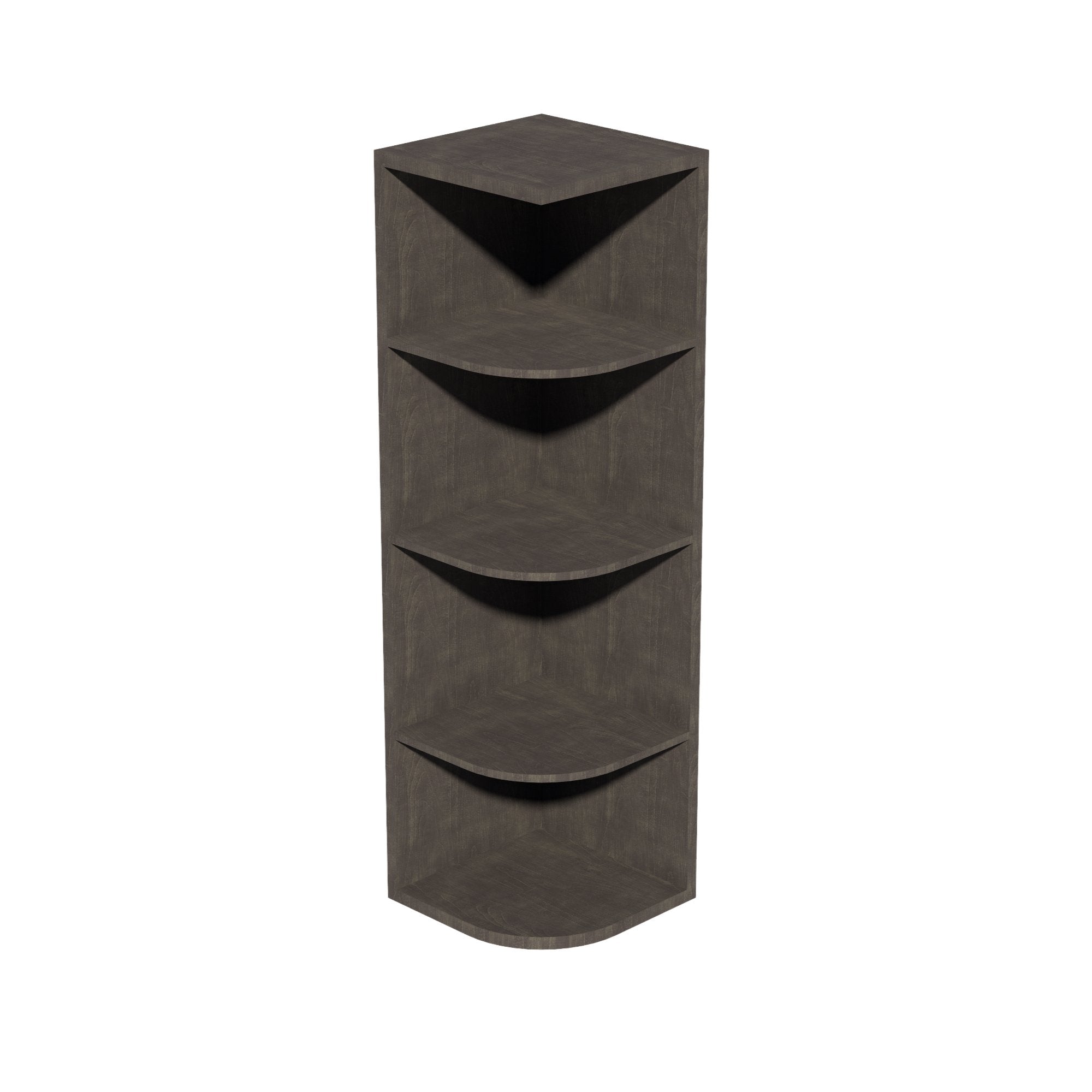 HG-OE1242: Dark Gray Shaker 12"W x 42"H 4 Shelves Wall End Shelf Cabinet