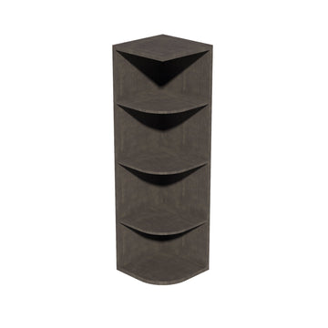 HG-OE1242: Dark Gray Shaker 12"W x 42"H 4 Shelves Wall End Shelf Cabinet
