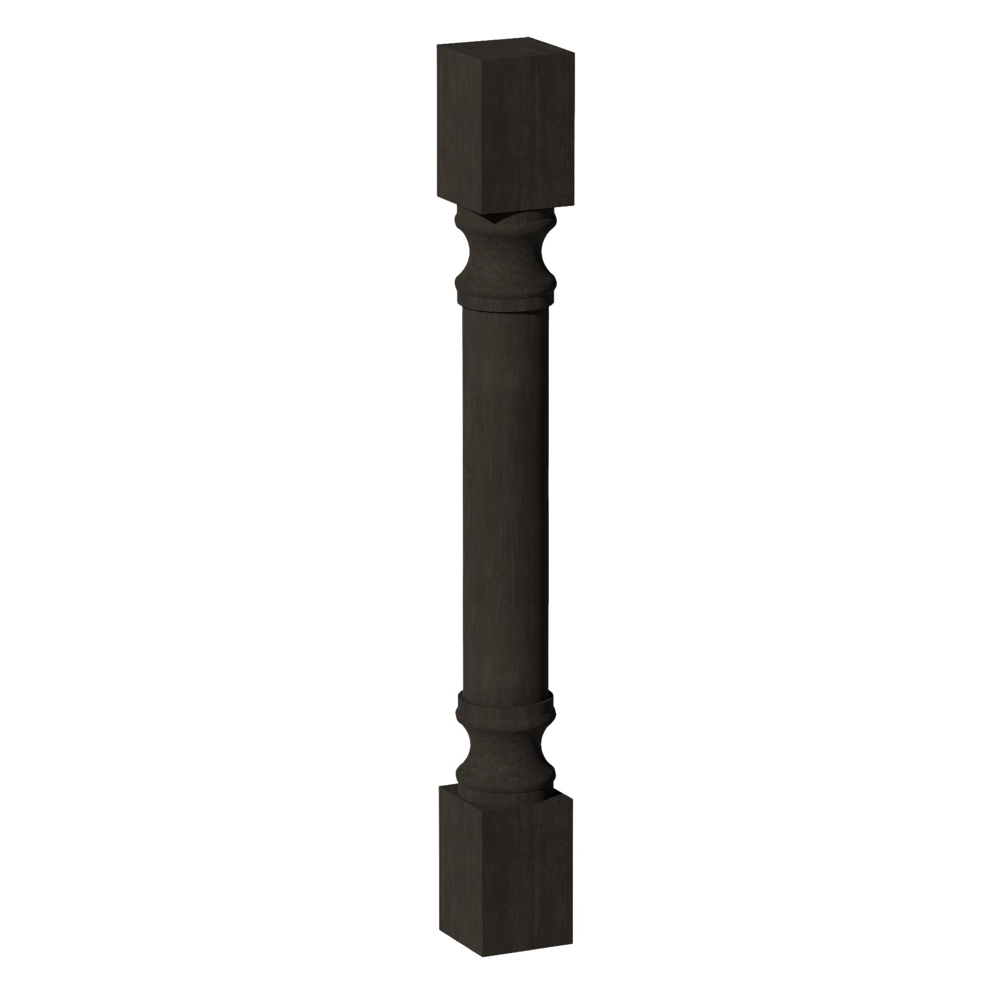 HG-RP436: Dark Gray Shaker 04"W x 36"H x 04"D Round Roman Pillar