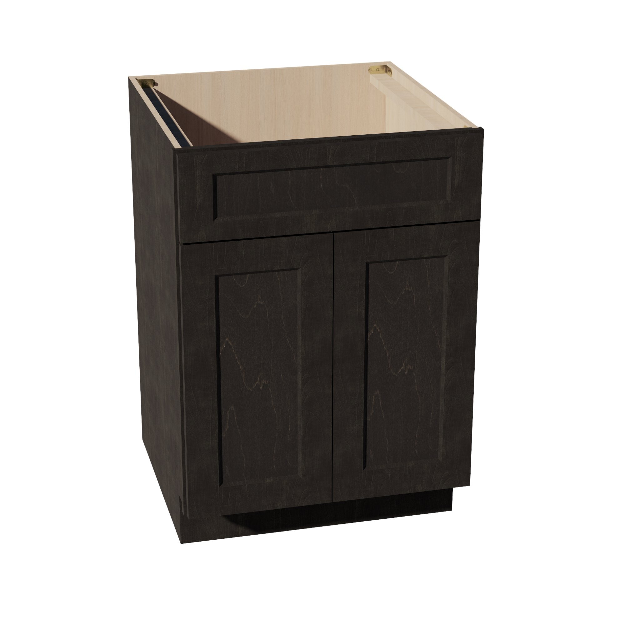 HG-SB24: Dark Gray Shaker 24" 2 Doors 1 False Drawer Sink Base Cabinet