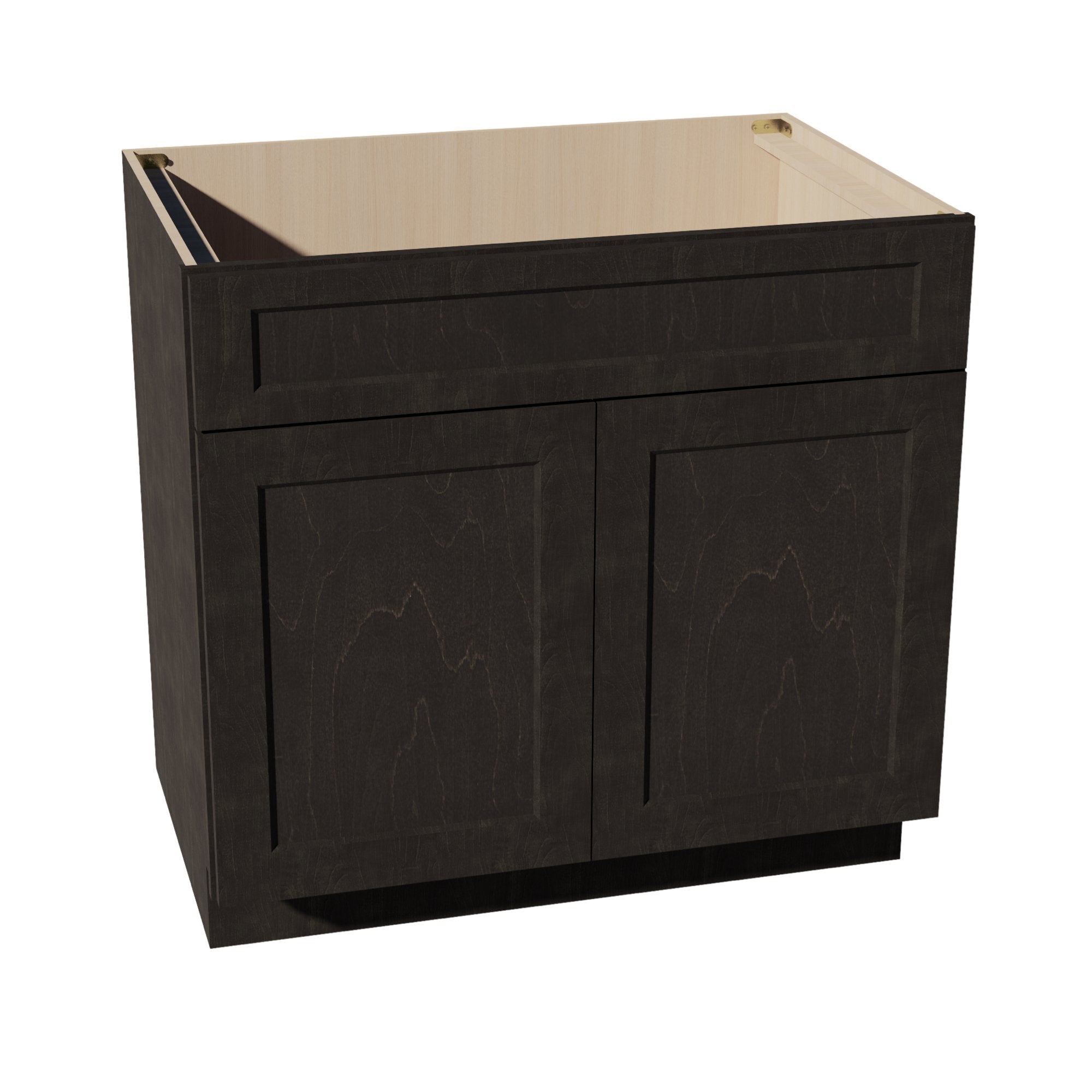 HG-SB36: Dark Gray Shaker 36" 2 Doors 1 False Drawer Sink Base Cabinet