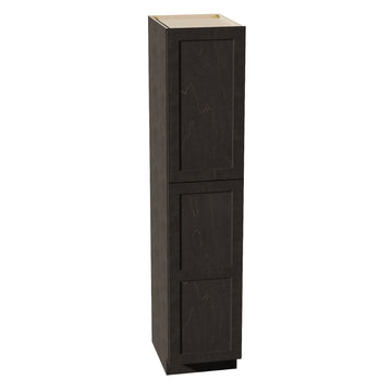 HG-TP1884: Dark Gray Shaker 18"W x 84"H x 24"D 2 Doors & 5 Shelves Tall Shelf Pantry Cabinets