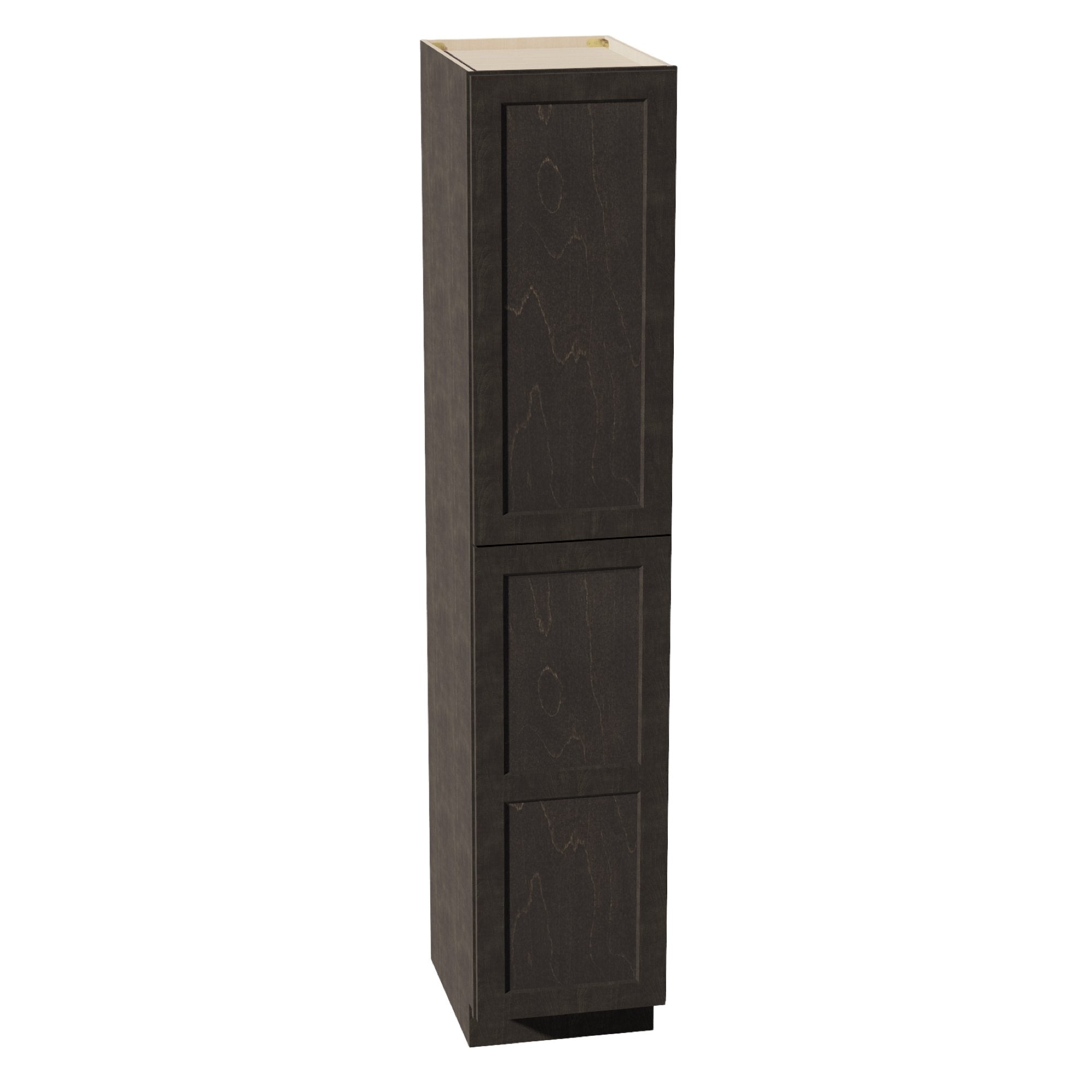 HG-TP1890: Dark Gray Shaker 18"W x 90"H x 24"D 2 Doors & 5 Shelves Tall Shelf Pantry Cabinets
