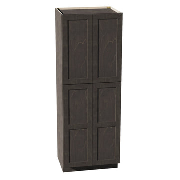 HG-TP3084: Dark Gray Shaker 30"W x 84"H x 24"D 4 Door & 5 Shelves Tall Shelf Pantry Cabinets