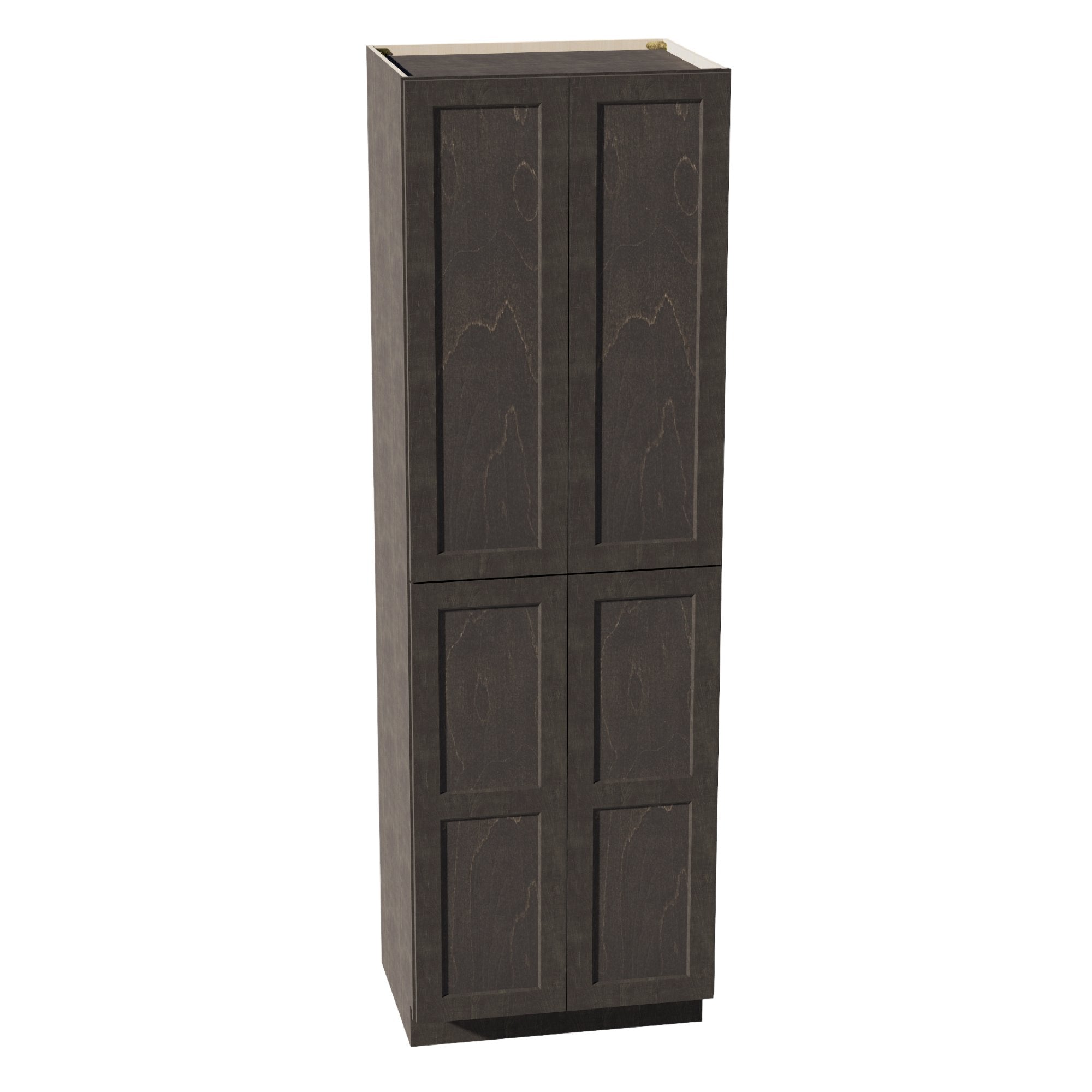 HG-TP3096: Dark Gray Shaker 30"W x 96"H x 24"D 2 Doors & 6 Shelves Tall Shelf Pantry Cabinets