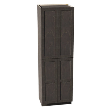 HG-TP3096: Dark Gray Shaker 30"W x 96"H x 24"D 2 Doors & 6 Shelves Tall Shelf Pantry Cabinets